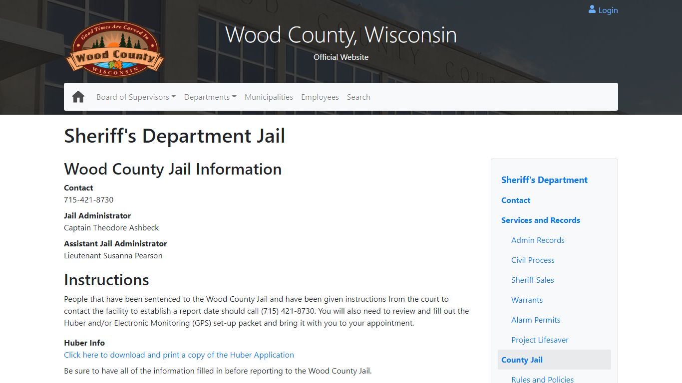 Sheriff's Department Jail - Wood County, Wisconsin