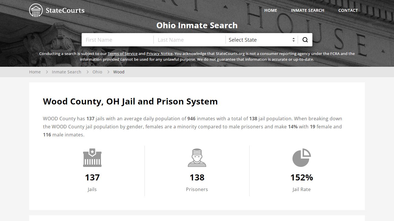 Wood County, OH Inmate Search - StateCourts