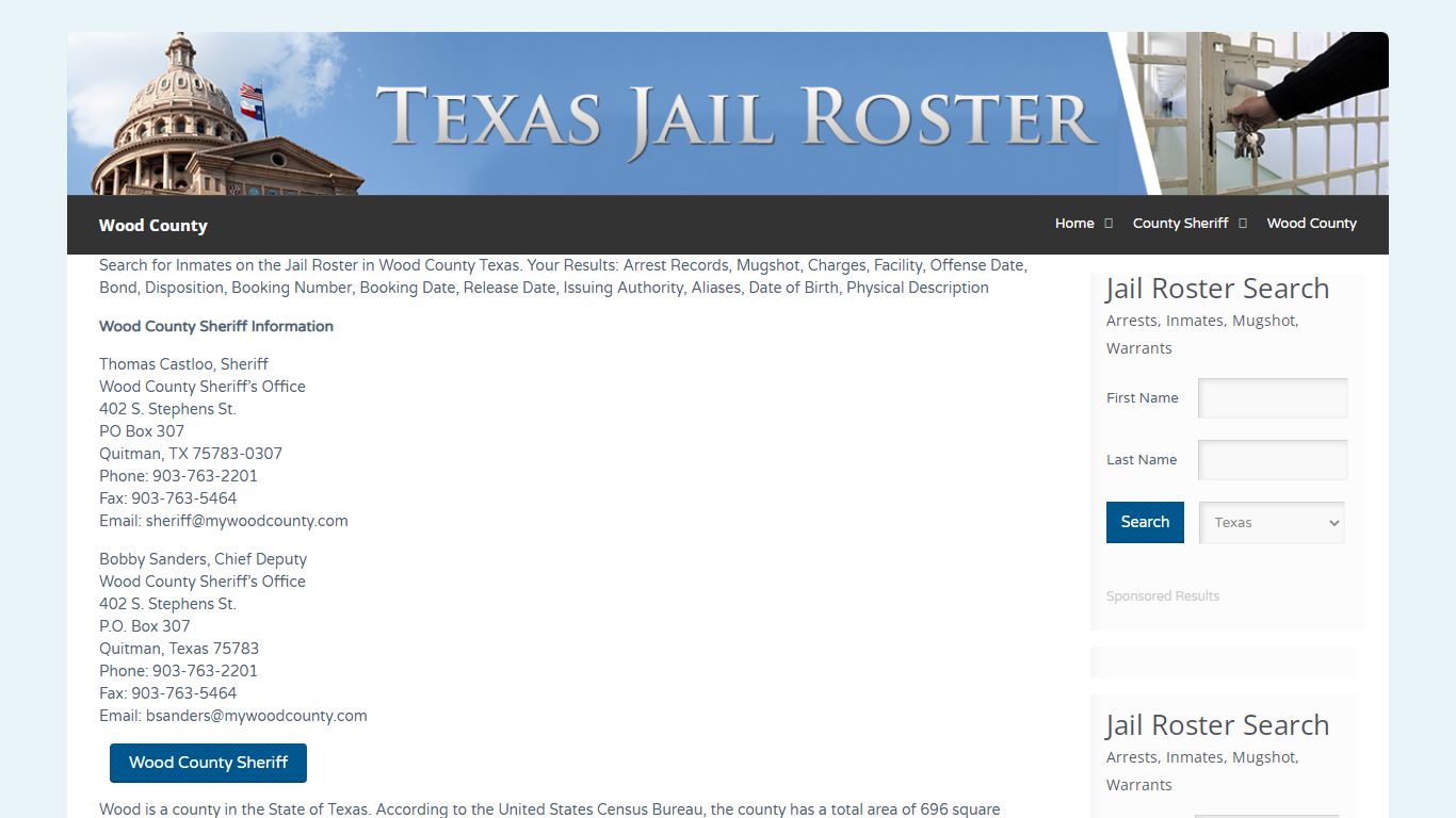 Wood County | Jail Roster Search